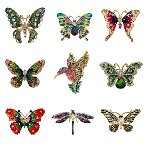 🎄Pink Crystal Gemstone Daisy Flower Brooch - Picture 7 of 8